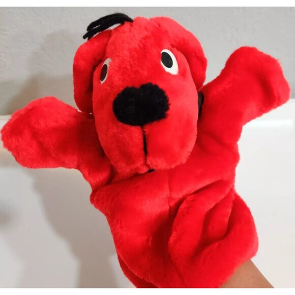 Vtg Clifford The Big Red Dog Hand Puppet Plush Norman Bridwell Merry Makers 95' - Picture 8 of 15
